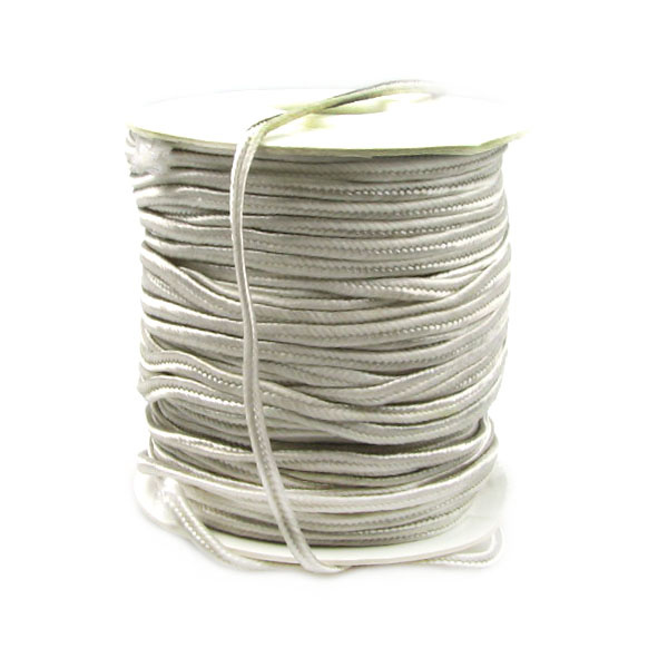 Текстилен шнур за Сутаж 3 мм цвят сив -1 метър