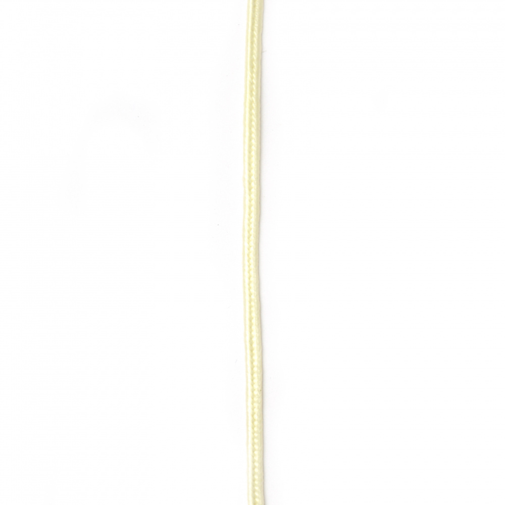 Текстилен шнур за Сутаж 3 мм цвят шампанско -1 метър