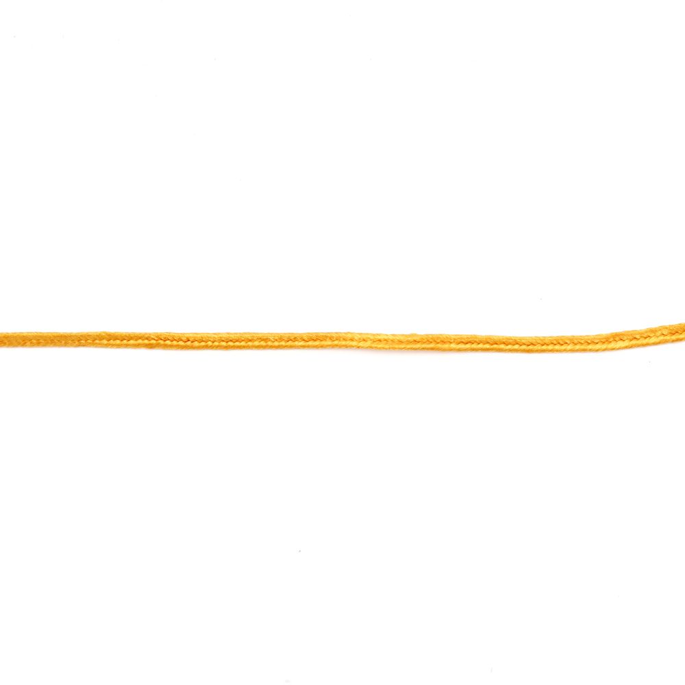 Текстилен шнур за Сутаж 3 мм цвят оранжев -22.5 метра