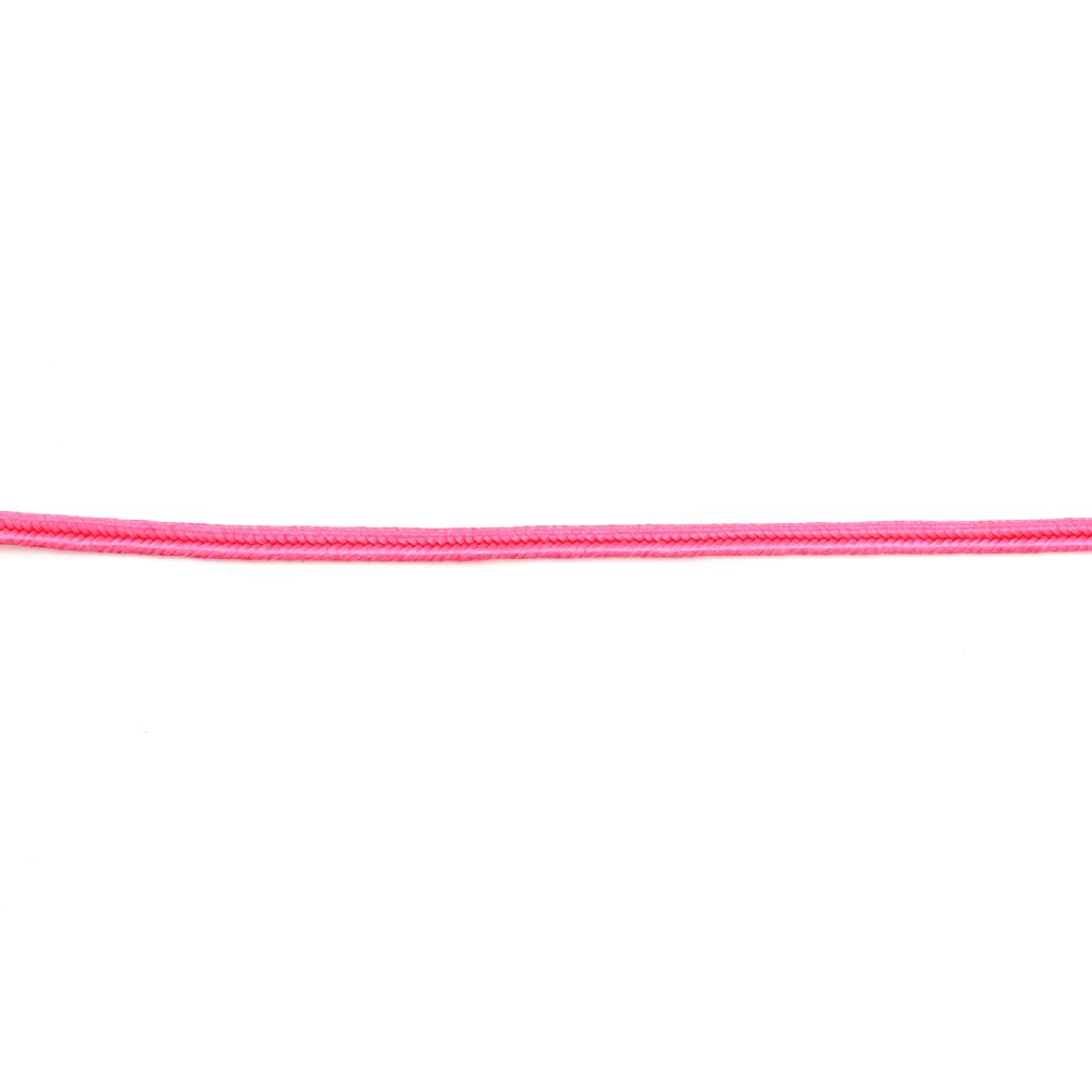 Текстилен шнур за Сутаж 3 мм цвят розов -27 метра