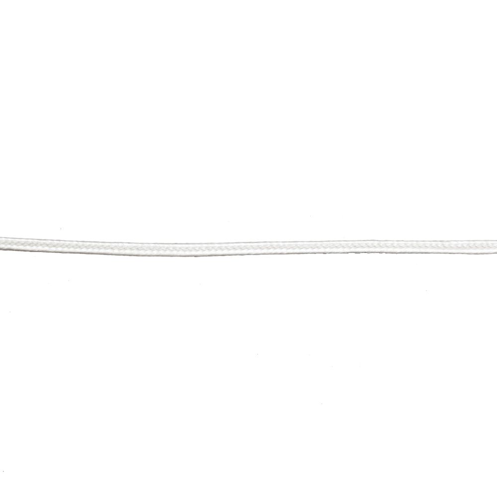 Текстилен шнур за сутаж 2.5 мм цвят бял ~9 метра