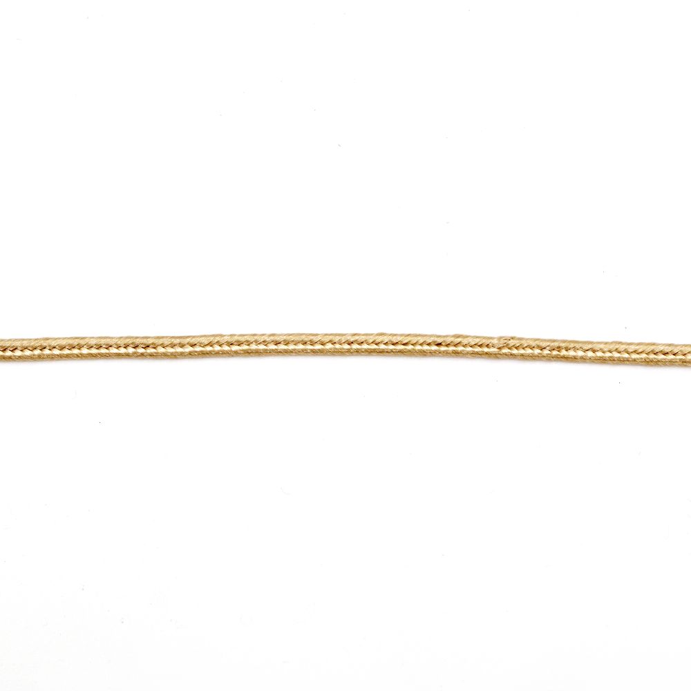 Textile jewellery elastic 3 2.5 mm khaki color ~ 9 meters
