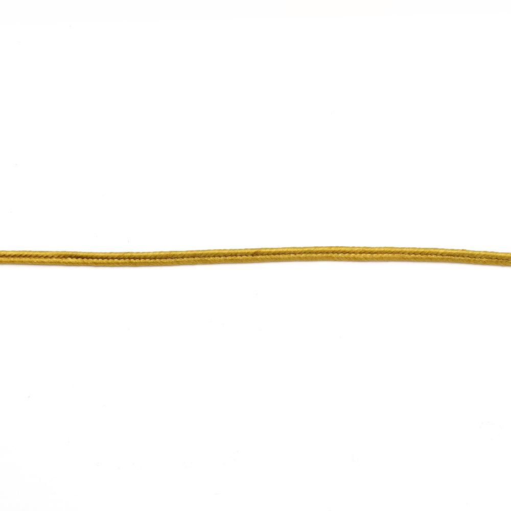 Κορδόνι σουτάζ Soutache 2,5 mm χρυσό ~ 9 μ