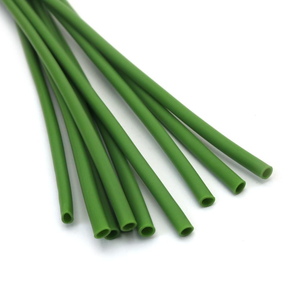 Furtun silicon verde 5x30 mm gaură 3 mm - 10 bucăți