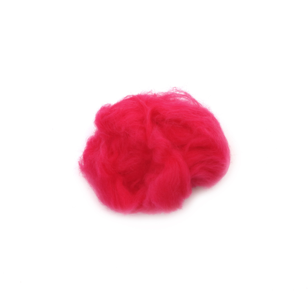 Wool for Felting, 100% MERINO, 66S-21 micron, Cyclamen color - 4~5 grams