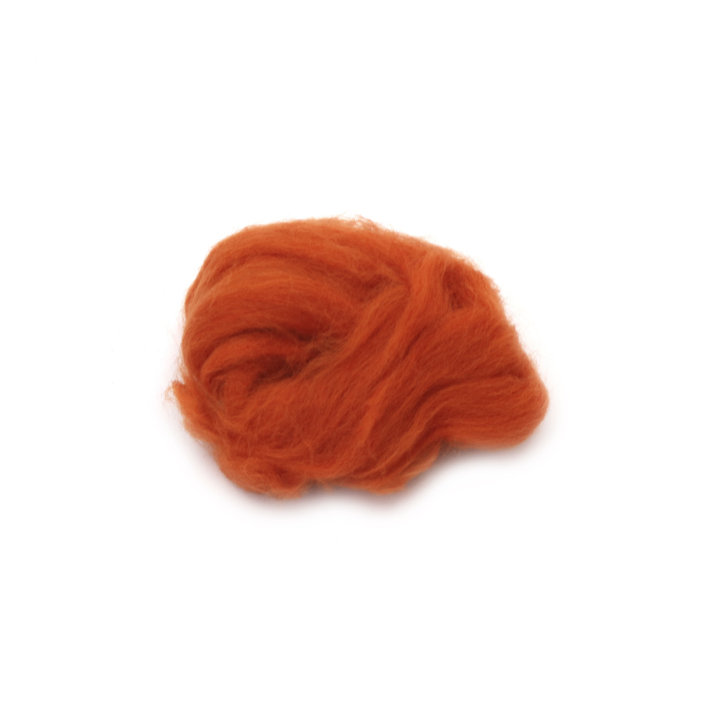 Felting Wool 100% MERINO,  66S-21 Micron / Color: Amber - 4~5 grams