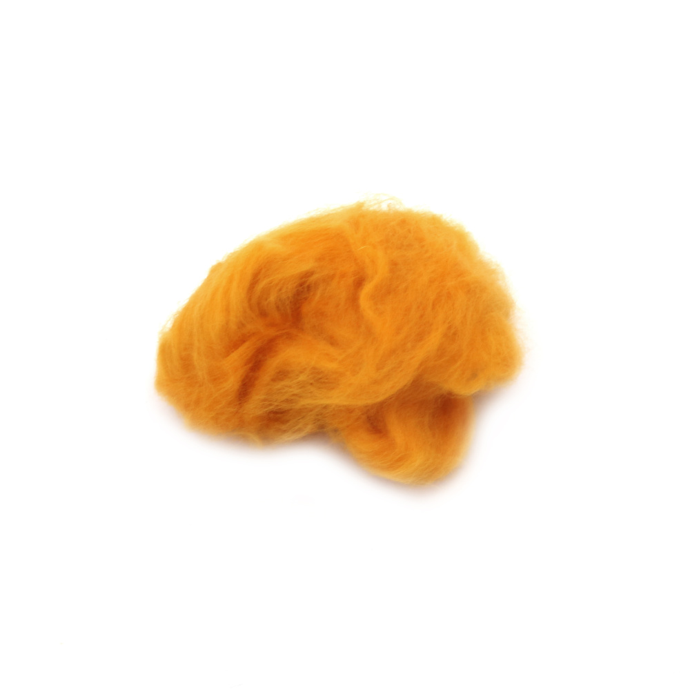 Φέλτ μαλλί 100 τοις εκατό MERINO 66S-21 micron χρώμα μουστάρδας -4~5 γραμμάρια