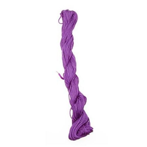 Polyester jewellery cord 1 mm orchid ~ 23 meters