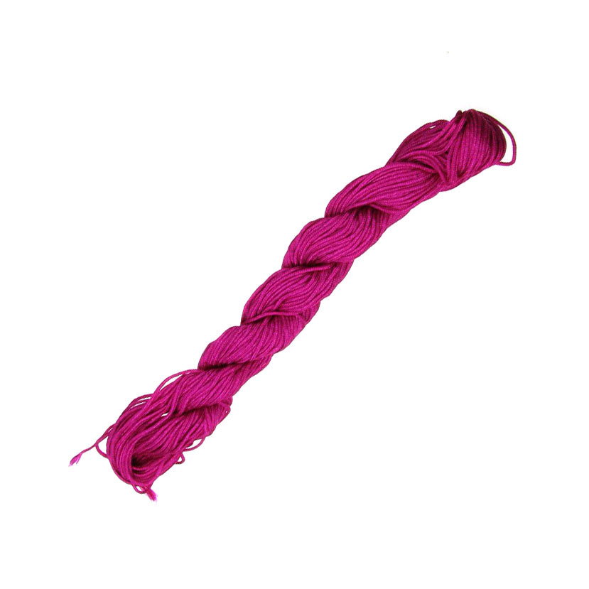 Polyester jewellery cord 1 mm cyclamen ~ 23 meters
