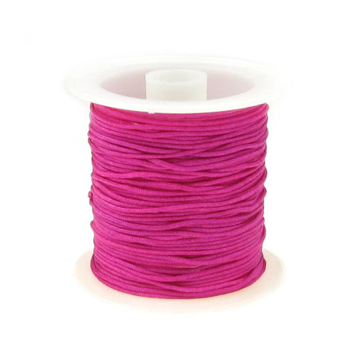 Polyester jewellery cord1 mm cyclamen ~ 10 meters