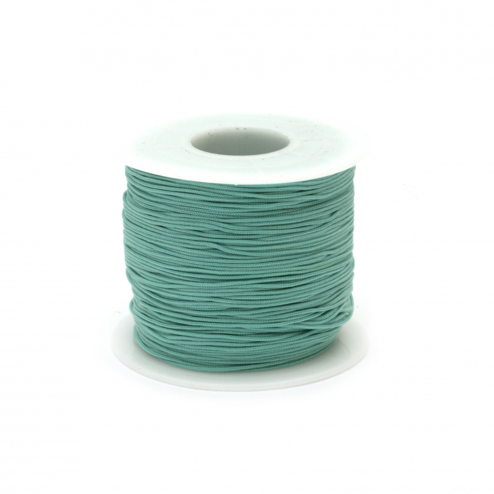 Polyester String for DIY Micro Macrame, Dream Catcher, Jewelry Making / 0.8 mm / Lidht blue color ~120 meters