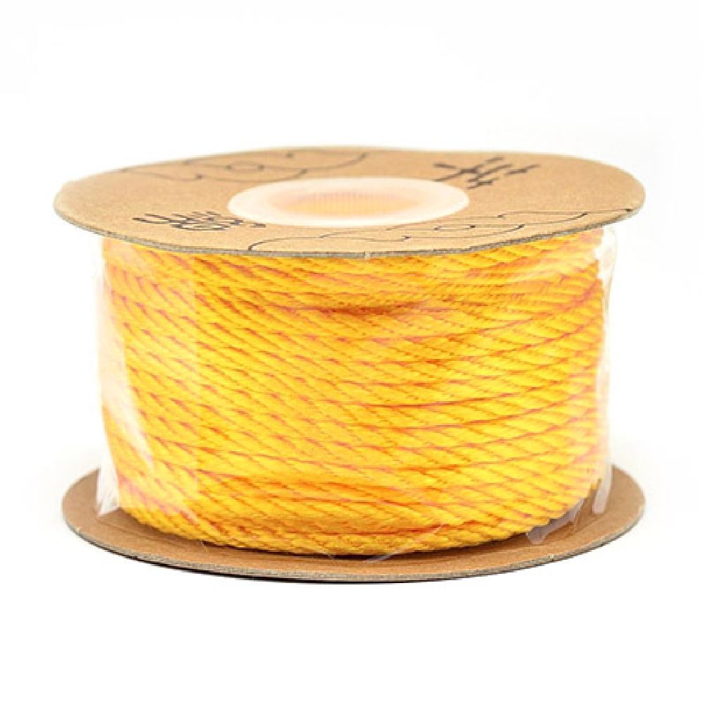 Polyester jewellery cord 2 mm orange -5 meters