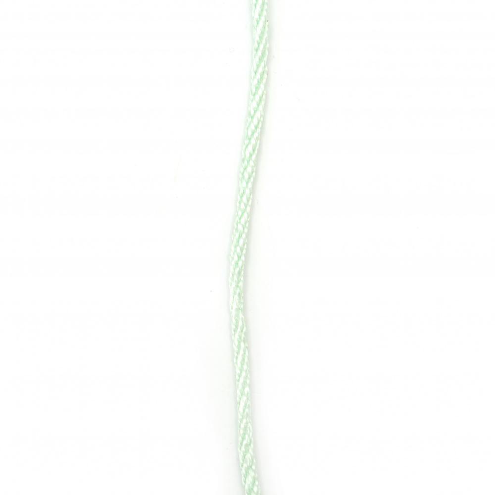 Cord polyester 3 mm green light -5 meters