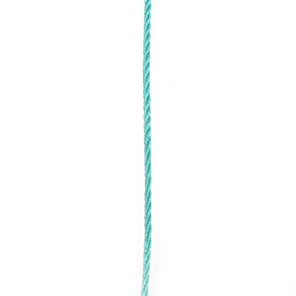 Cord polyester 3 mm turquoise -5 meters