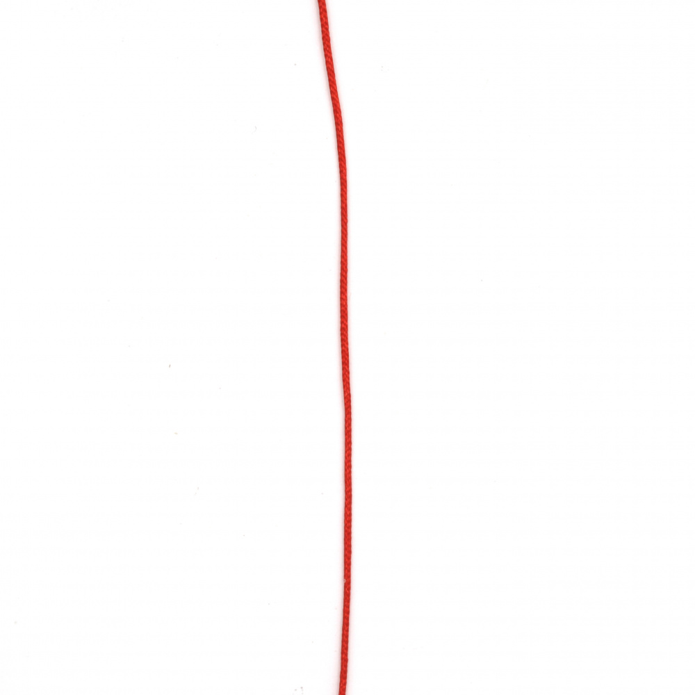 Полиестерен шнур 0.6 мм червен -100 метра