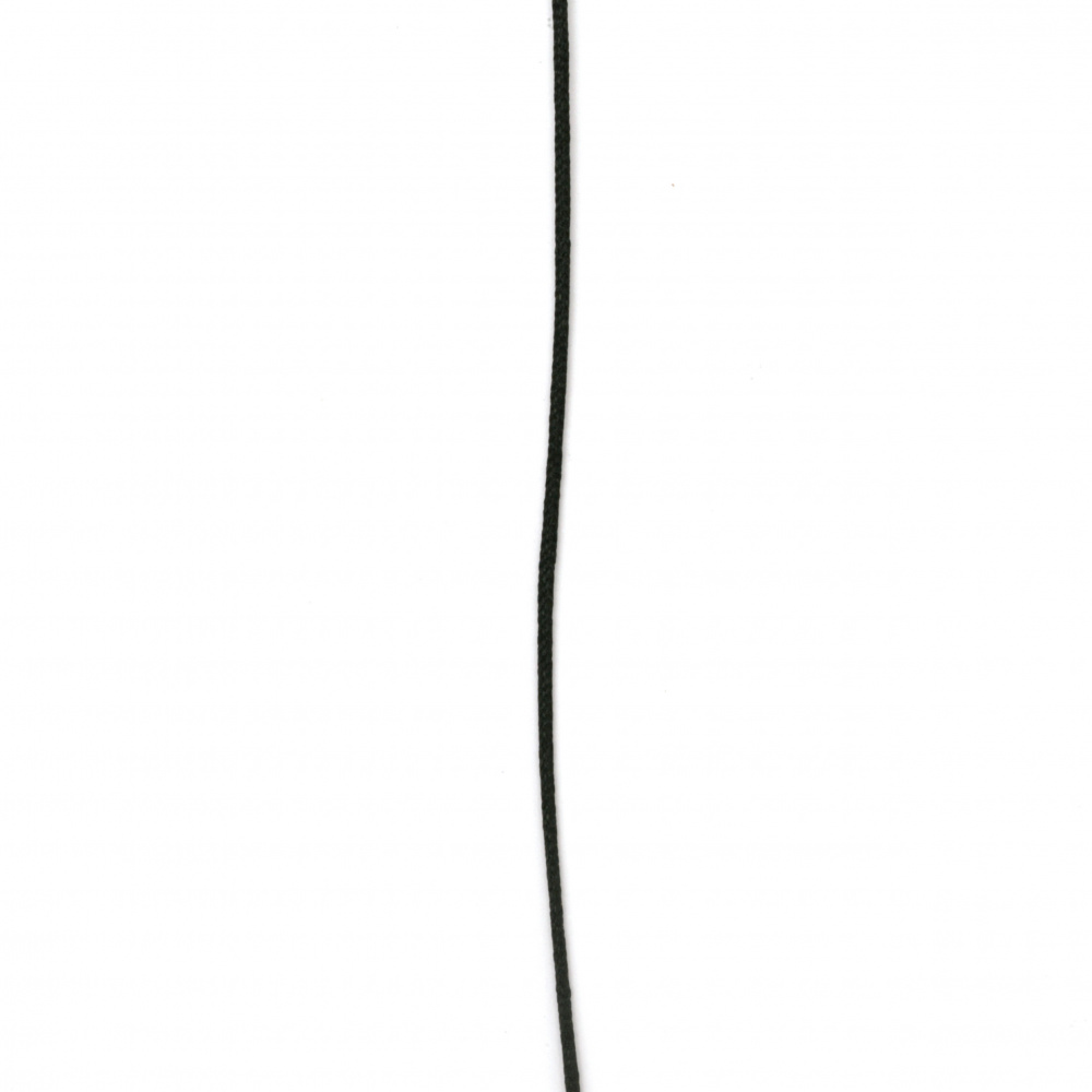 Κορδόνι πολυεστέρα 0,6 mm μαύρο -100 μέτρα