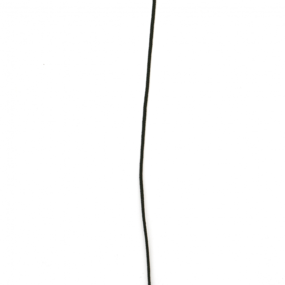 Κορδόνι πολυεστέρα 1 mm μαύρο -80 μέτρα