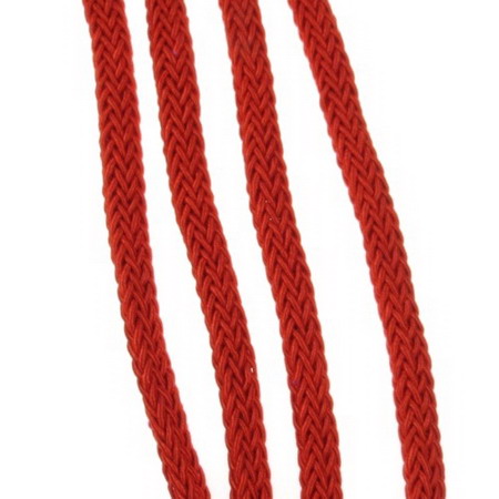 Polyester cord flat 7.5x4.5 mm red -1 meter