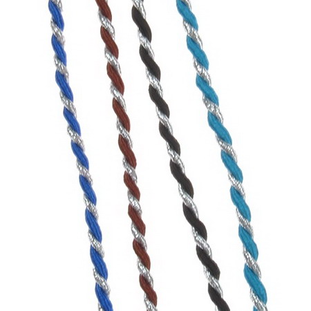 Cord polyester 2.5 mm twisted with lame color ASSORTE -1 meter