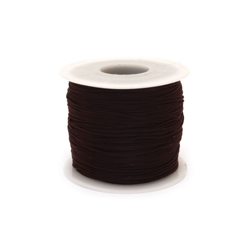 Polyester Cord / 0.8 mm / Dark Brown ~ 99 meters