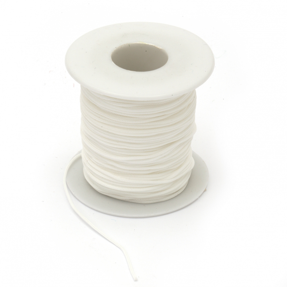 Polyester jewellery cord.5 mm white ~ 45 meters
