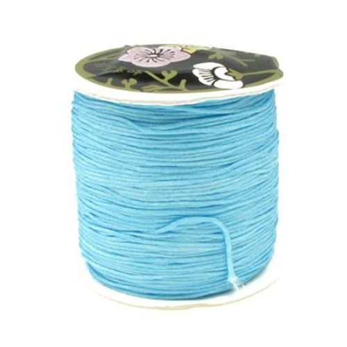 Polyester jewellery cord1 mm blue ~ 80 meters