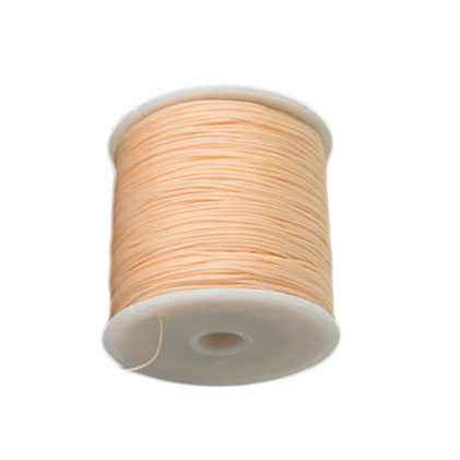 Polyester jewellery cord1 mm color peach ~ 90 meters