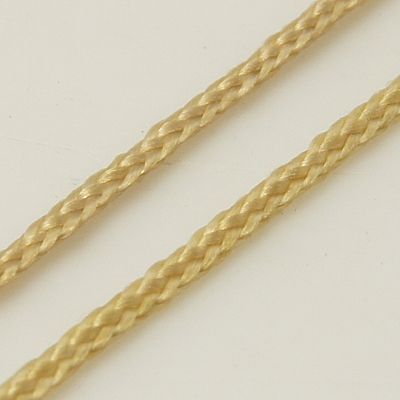 Knitted Polyester Cord / 1 mm / Gold ~ 91 meters
