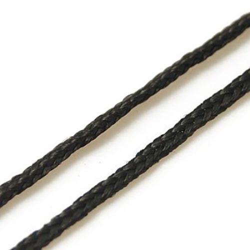 Cord polyester 1 mm black ~ 1 meter
