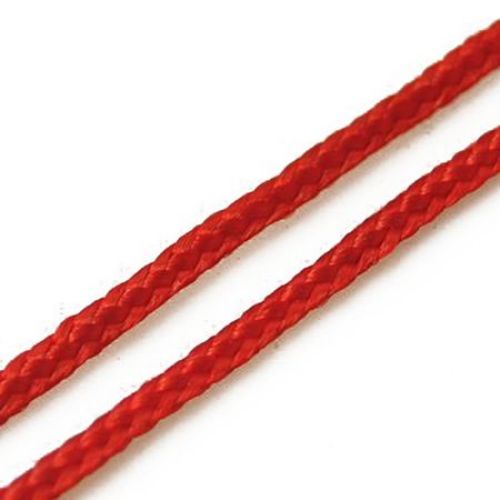 Cord polyester 1 mm red ~ 1 meter