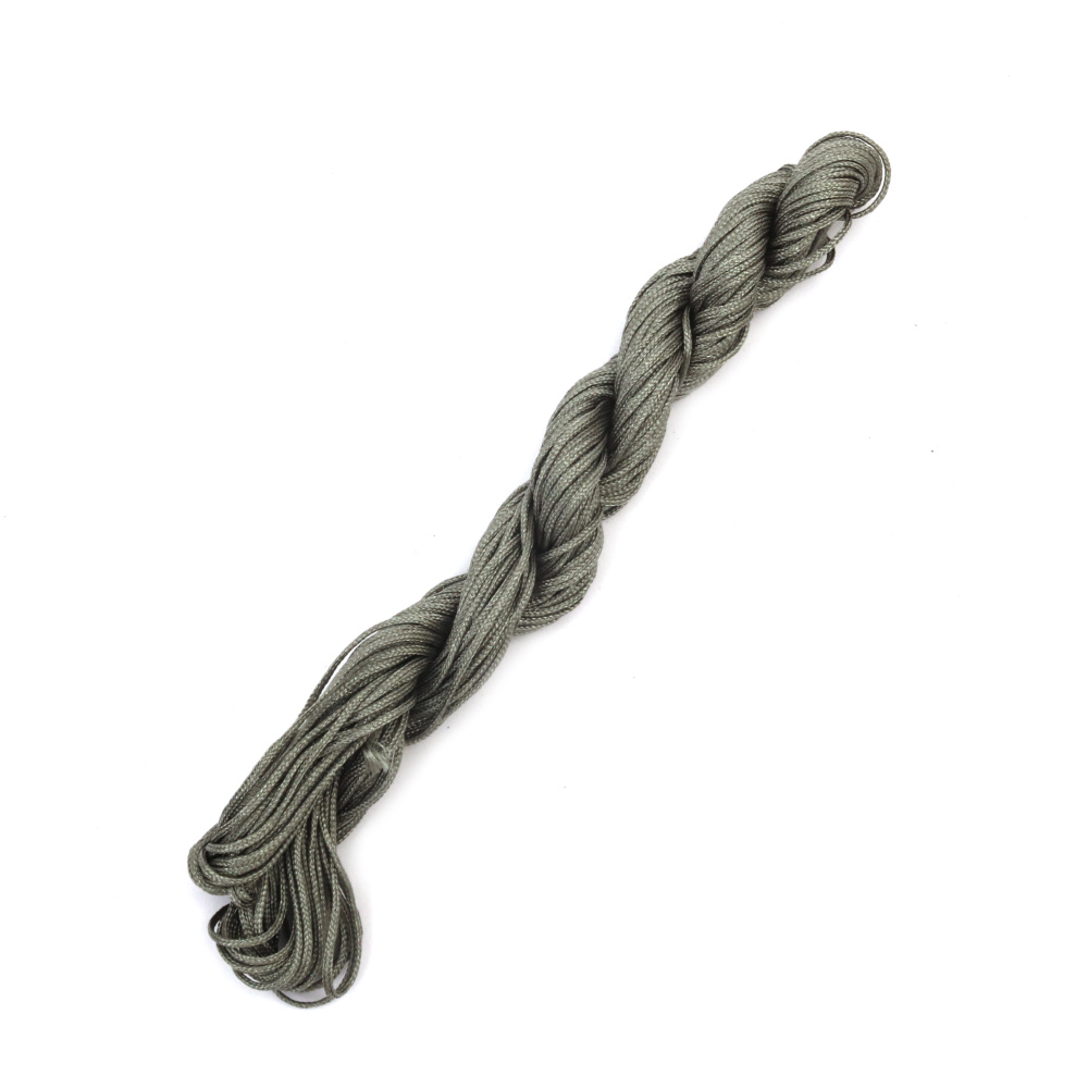 Cord polyester 2 mm gray ~ 10 meters
