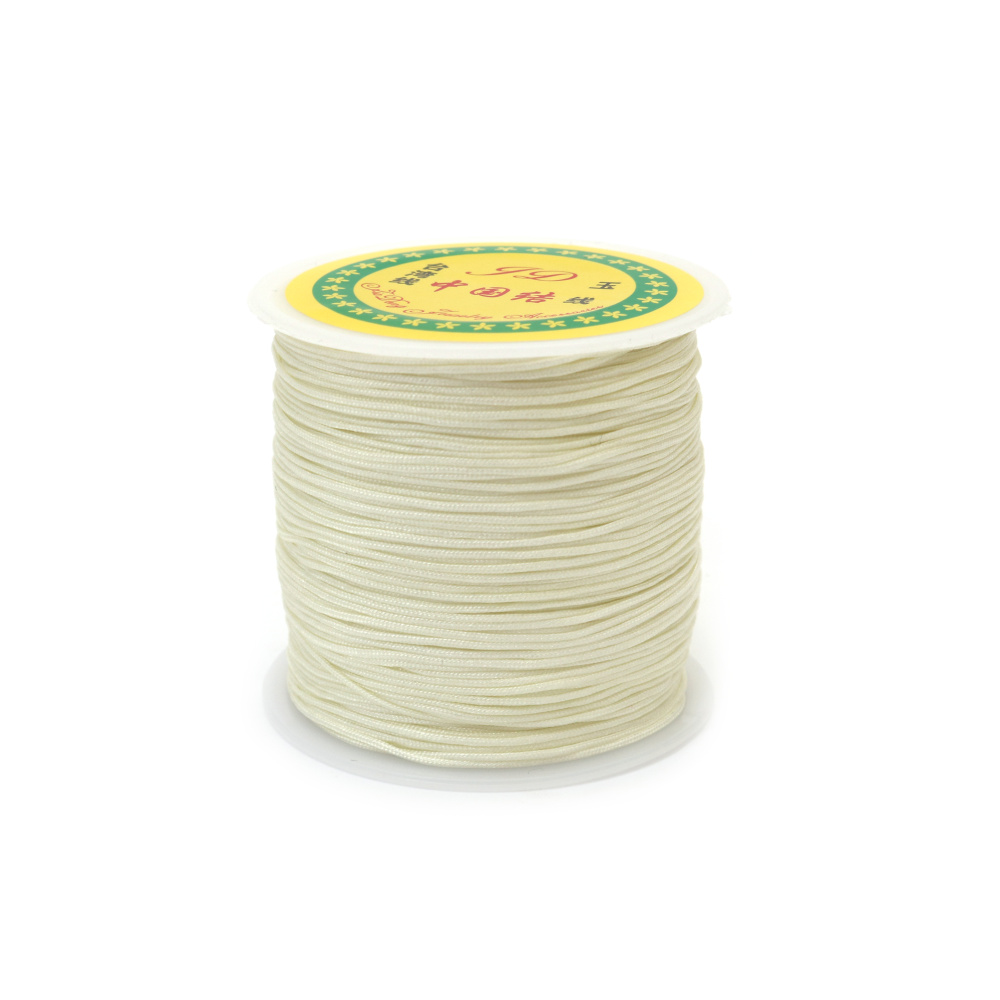 Sfoară de poliester 0,8 mm șampanie ~80 metri