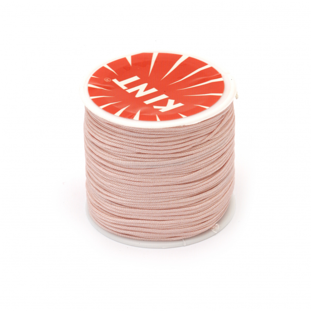 Polyester Cord / 0.8 mm / Pale Pink ~ 45 meters