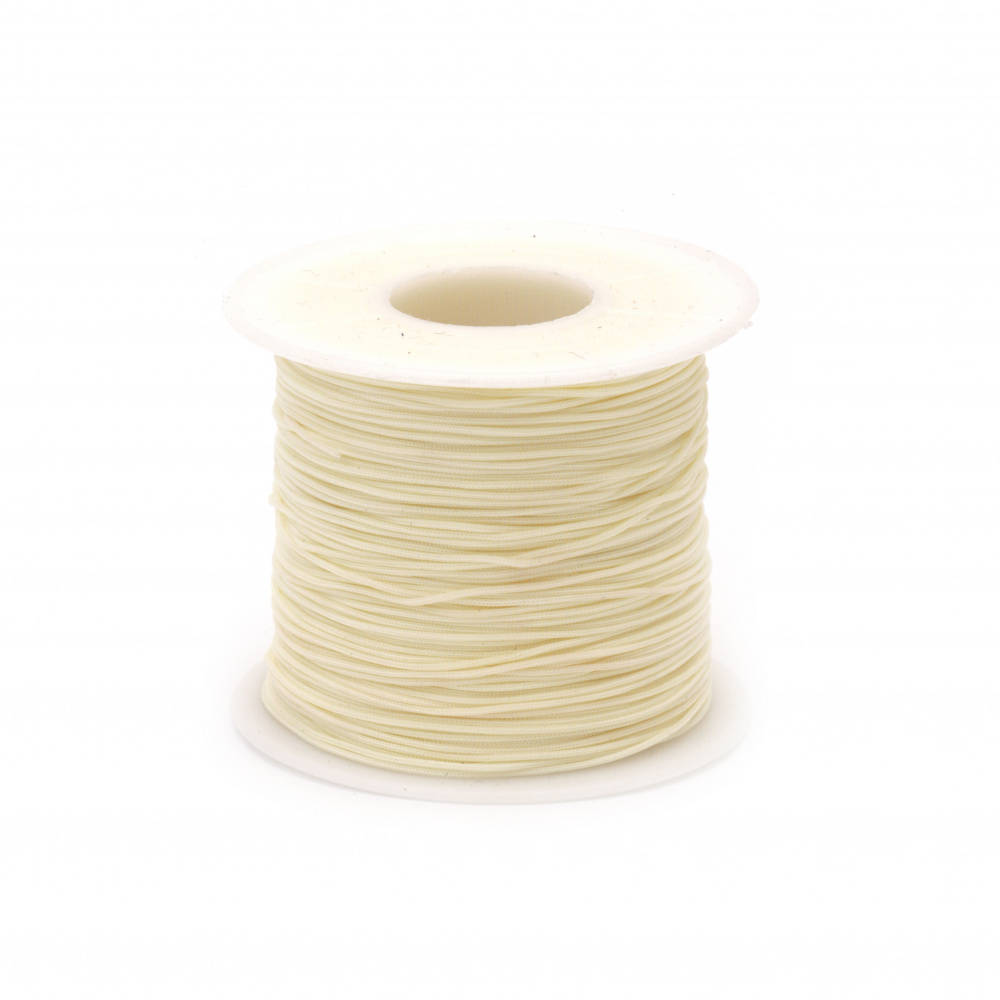 Polyester Cord for Micro Macrame and other Crafts / 0.8 mm /  Champagne ~ 120 meters