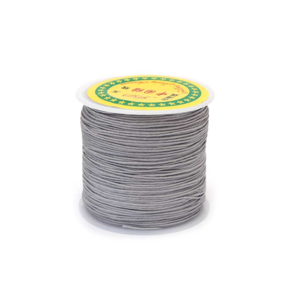 Cordon din poliester 0,8 mm gri ~80 metri