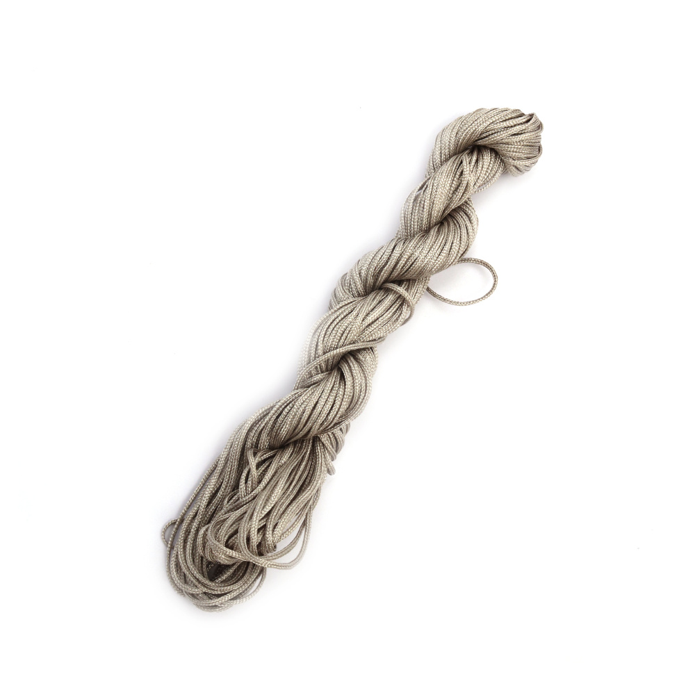 Polyester Cord / 1 mm / Light Gray ~ 19 meters