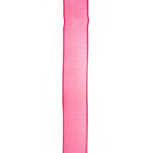 Organza ribbon 15 mm pink dark -45 meters