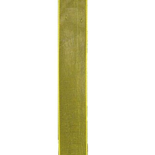 Organza ribbon 15 mm yellow -45 meters