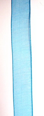 Nastro in organza 15 mm, blu – circa 45 metri
