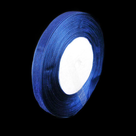 Organza ribbon 10 mm blue ~ 45 meters