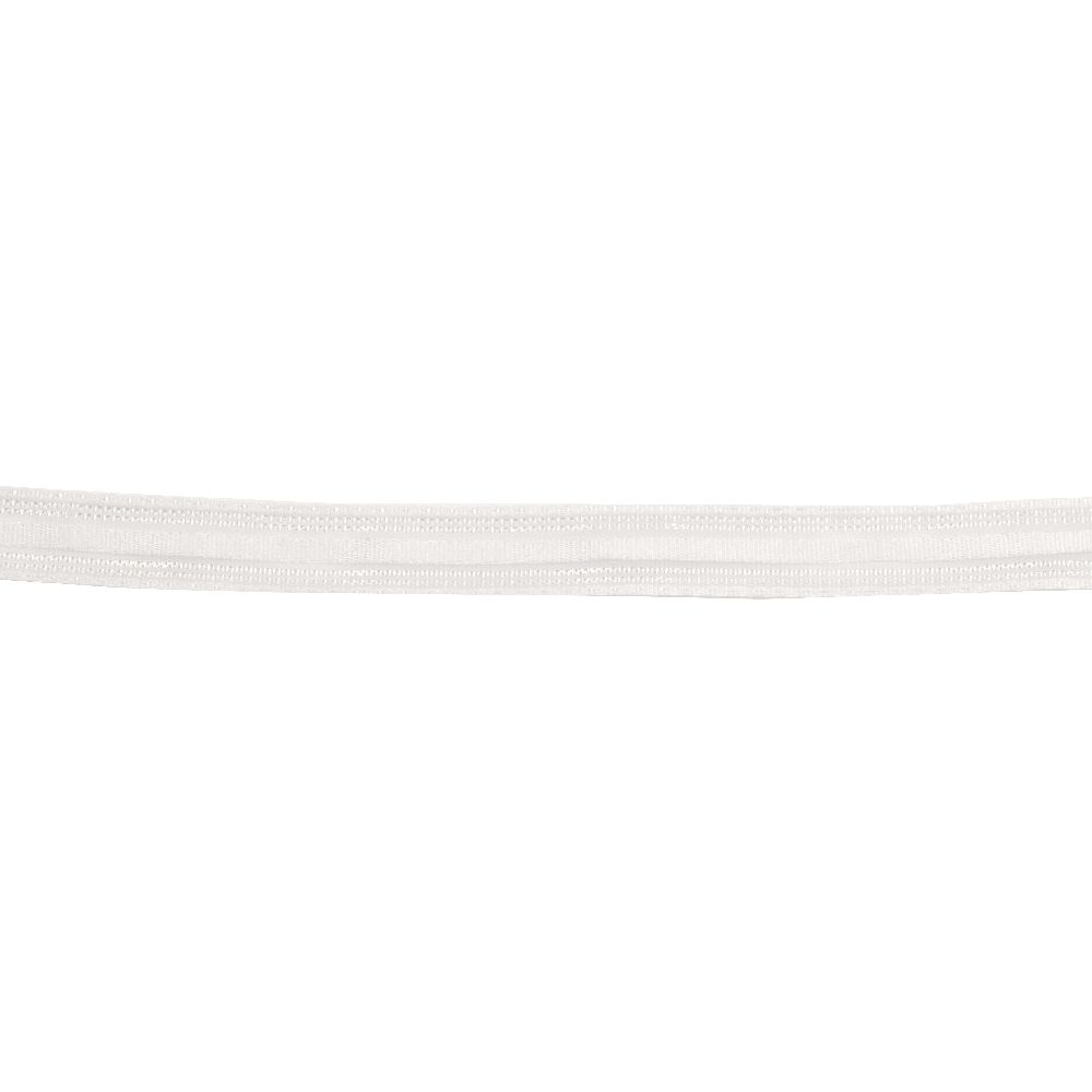Ширит органза и сатен 11 мм бяла с ламе дъга -10 метра