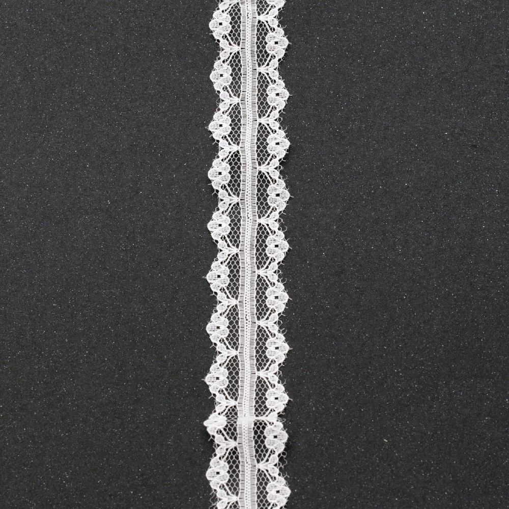 Lace Ribbon 25 mm White - 3 Meters