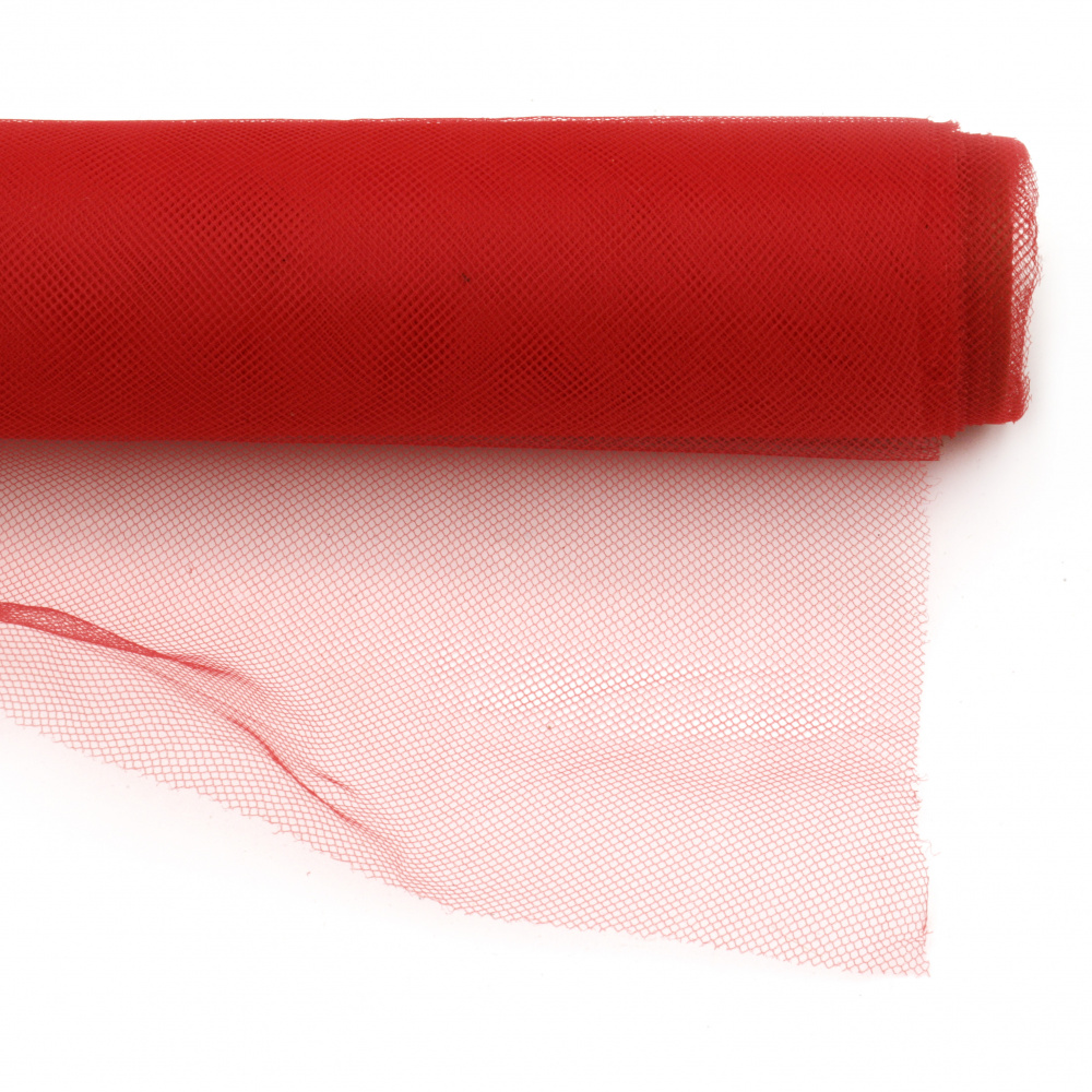 Tulle soft for decoration 48x450 cm red