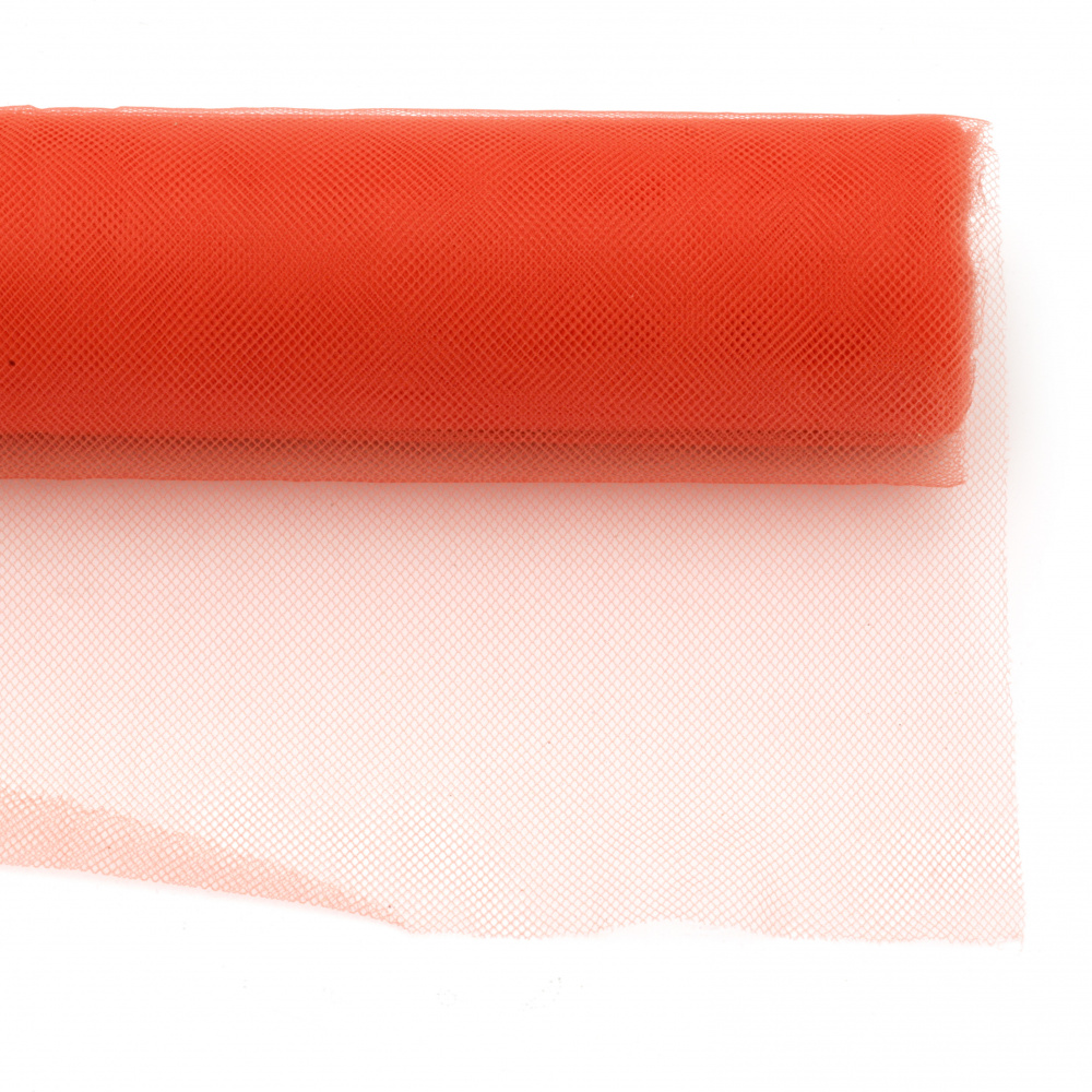 Tulle soft for decoration 48x450 cm orange light
