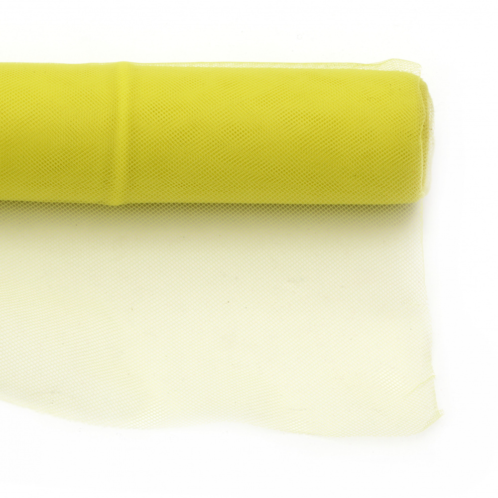 Tulle soft for decoration 48x450 cm yellow