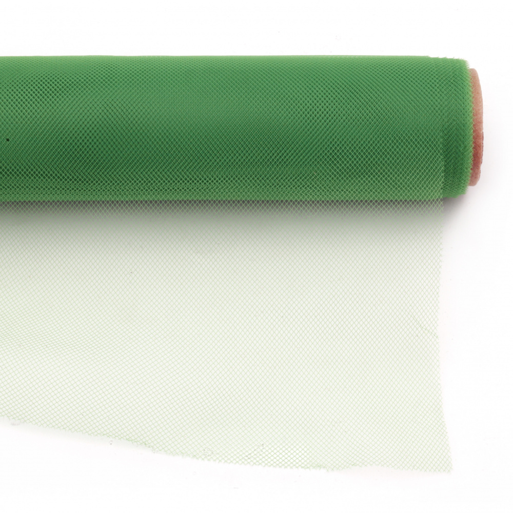 Organza Soft Tulle for DIY Decoration / 48x450 cm / Green