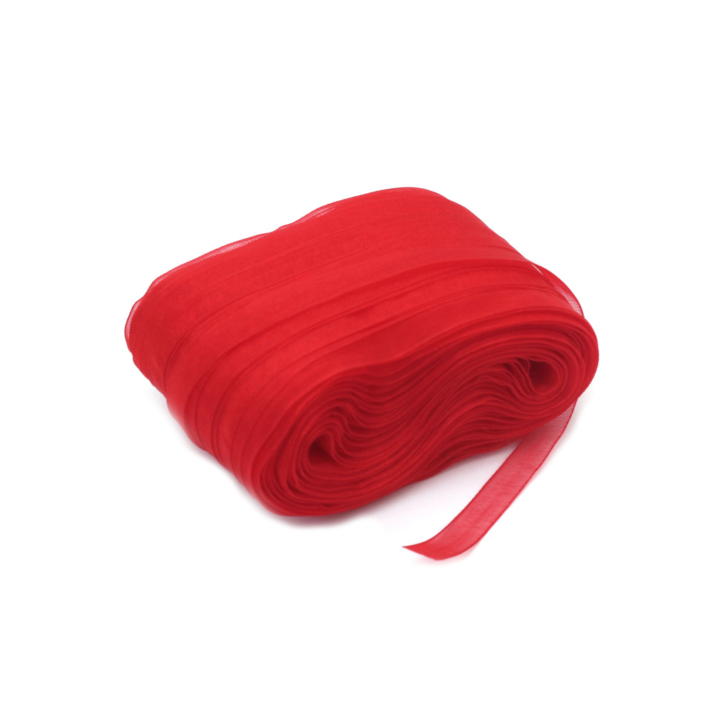 Ribbon Organza 6 mm red -450 meters