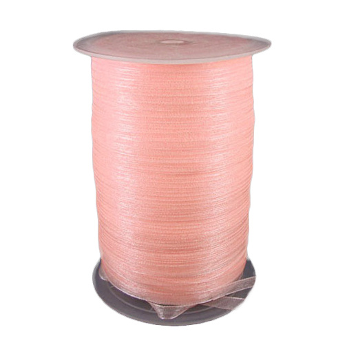 Organza ribbon 6 mm peach -450 meters