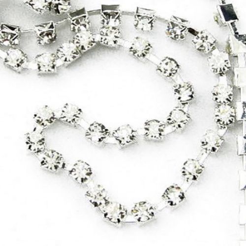 Rhinestone Chain, Glass Beads, Sewing, Jewelry Making, Grade A  3 mm x 1 m
