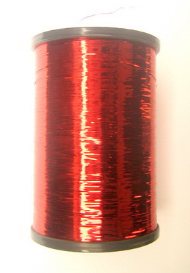 Metallic Cord, jewelry making thin red -50 grams